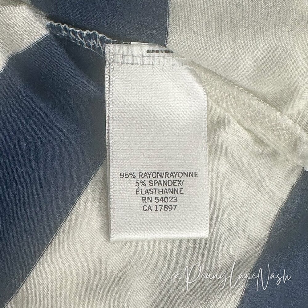 Banana Republic Striped Relaxed Pocket Tee XS Navy/White - Picture 6 of 10